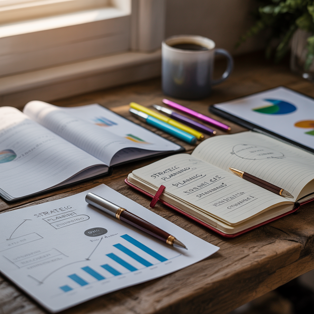 Outils et matériel de coaching, notes et graphiques